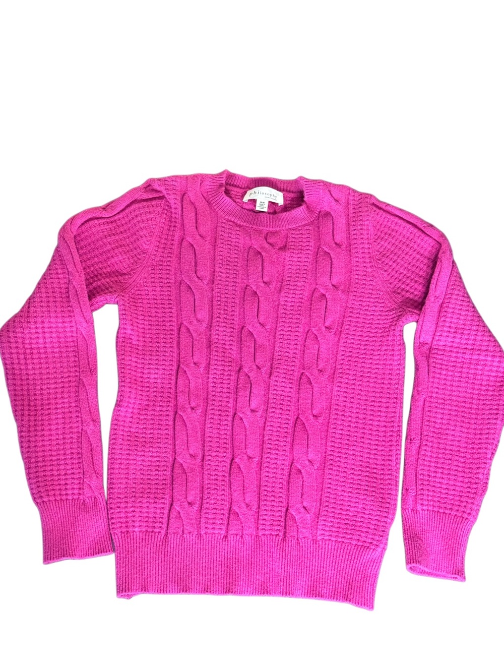 Philosophy Republic Clothing Pink Cable Knit Sweater – Size M